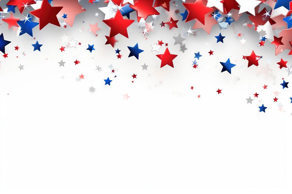 4th of July motion graphics with stars backgrounds confetti celebration.