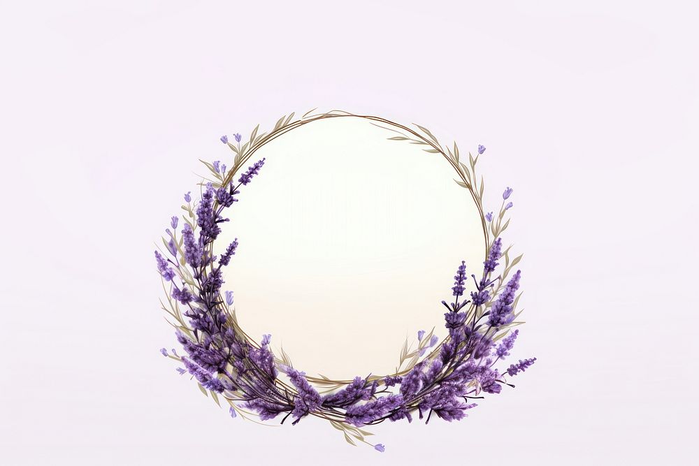 Illustration hand drawn Lavender frame lavender.