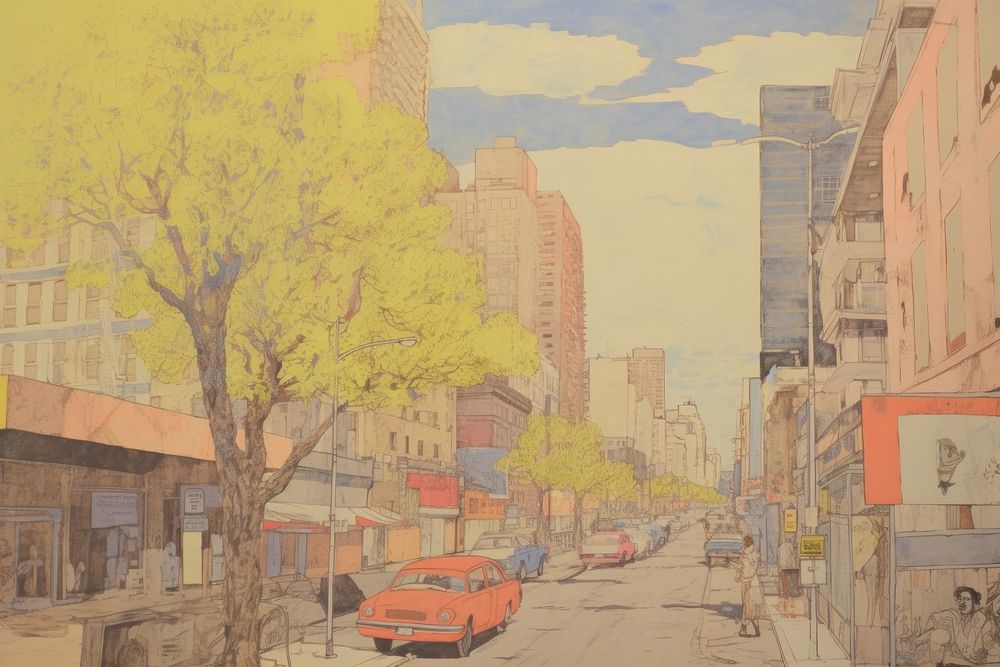 New york city painting vehicle street.