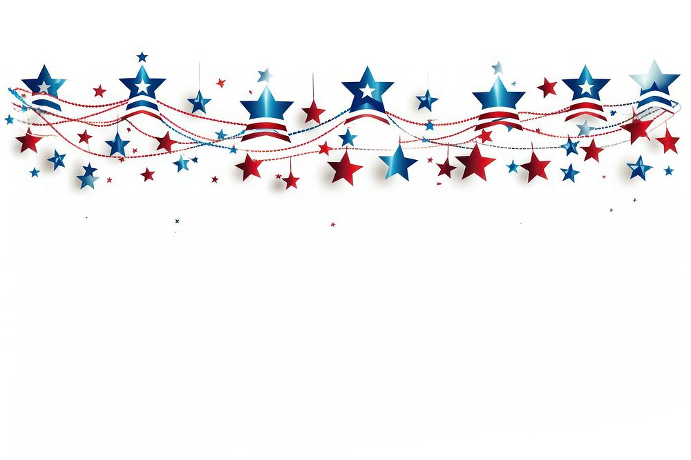 Independence Day United States stars decoration paper line.