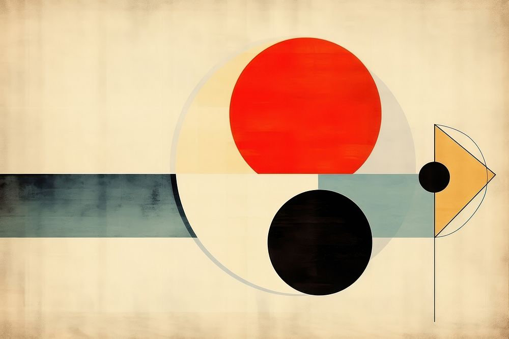  Geometric background mid century backgrounds painting. AI generated Image by rawpixel.