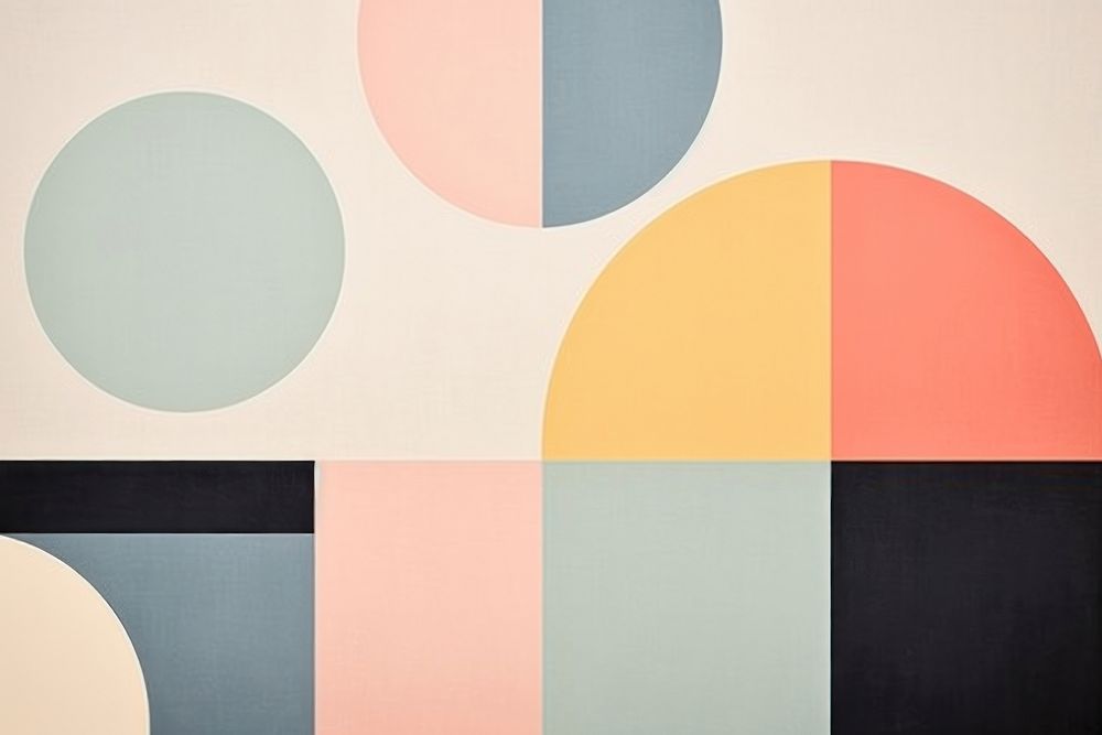  Geometric background mid century modern pastel. AI generated Image by rawpixel.