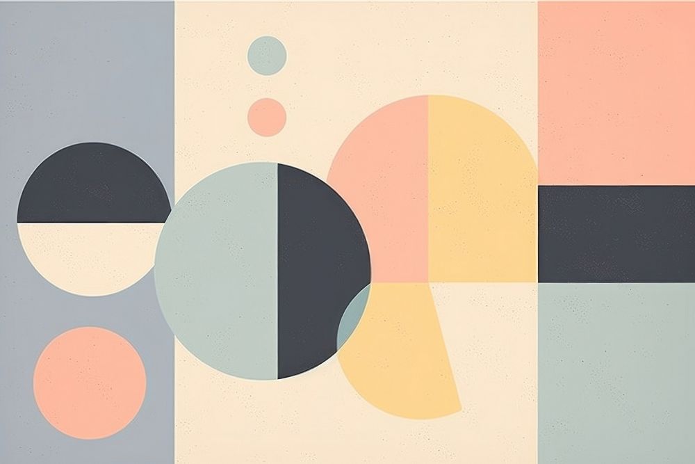  Geometric background mid century modern pastel. AI generated Image by rawpixel.