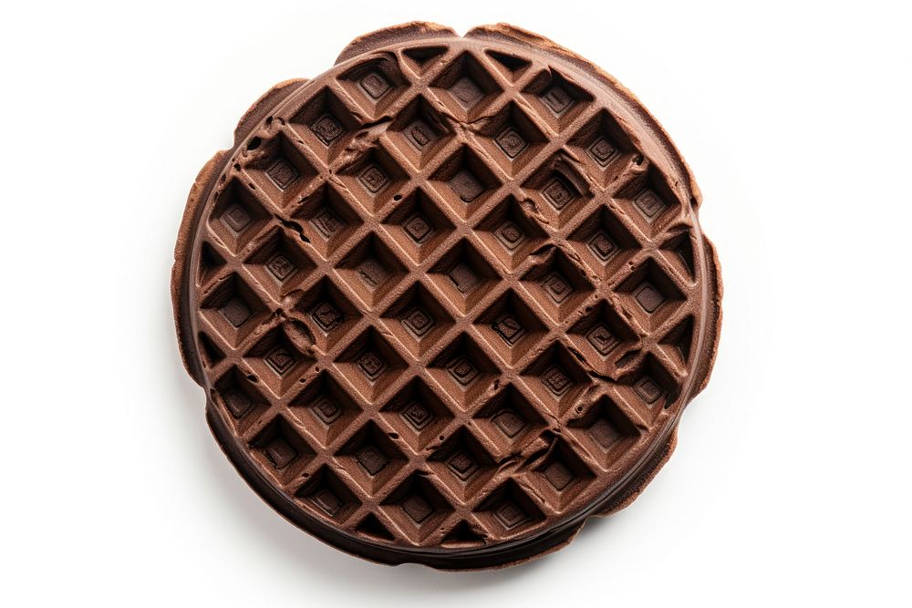 Chocolate Waffles waffle food chocolate. AI generated Image by rawpixel.