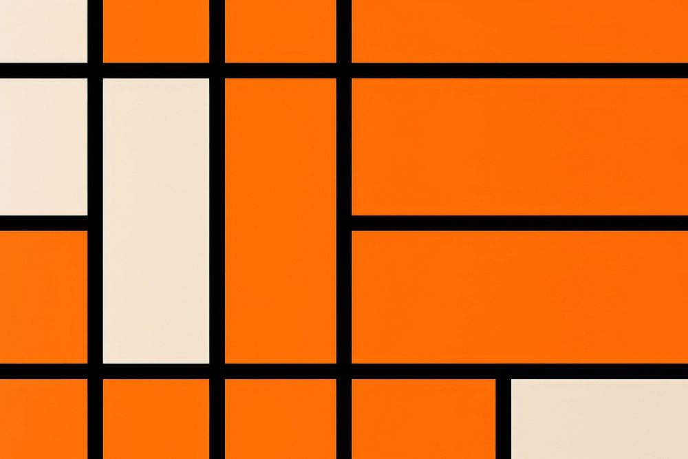  Geometric background orange Piet Mondrian backgrounds. AI generated Image by rawpixel.