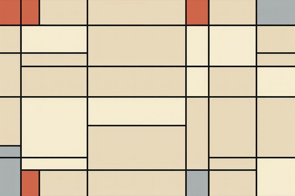  Geometric background beige Piet Mondrian architecture. AI generated Image by rawpixel.