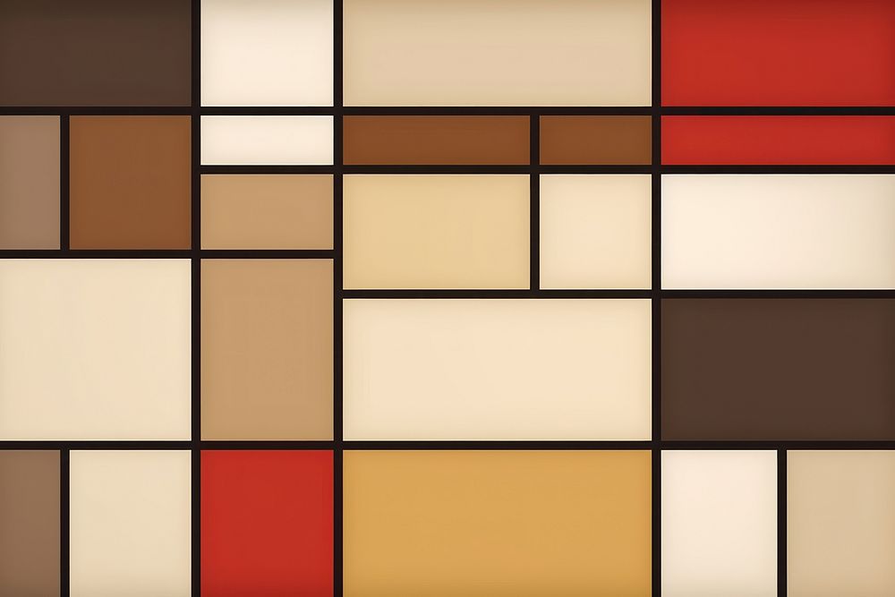  Brown geometric background Piet Mondrian backgrounds. AI generated Image by rawpixel.