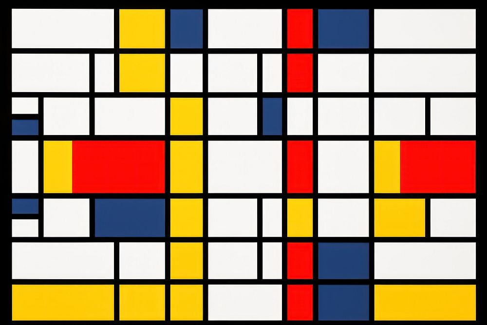  Pattern geometric background colorful Piet Mondrian. AI generated Image by rawpixel.