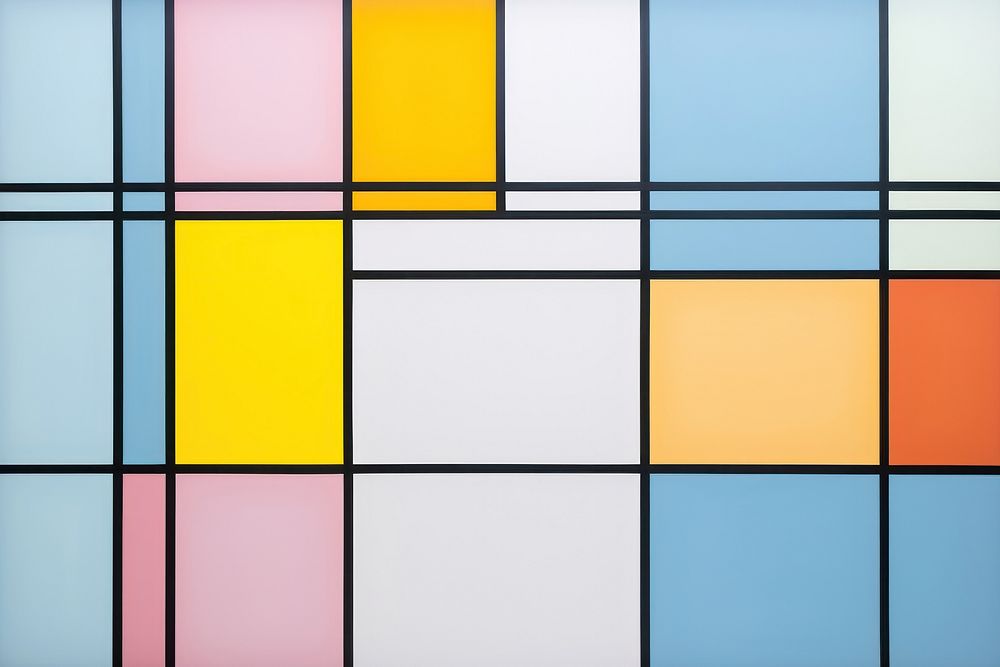  Geometric background colorful pastel Piet Mondrian. AI generated Image by rawpixel.