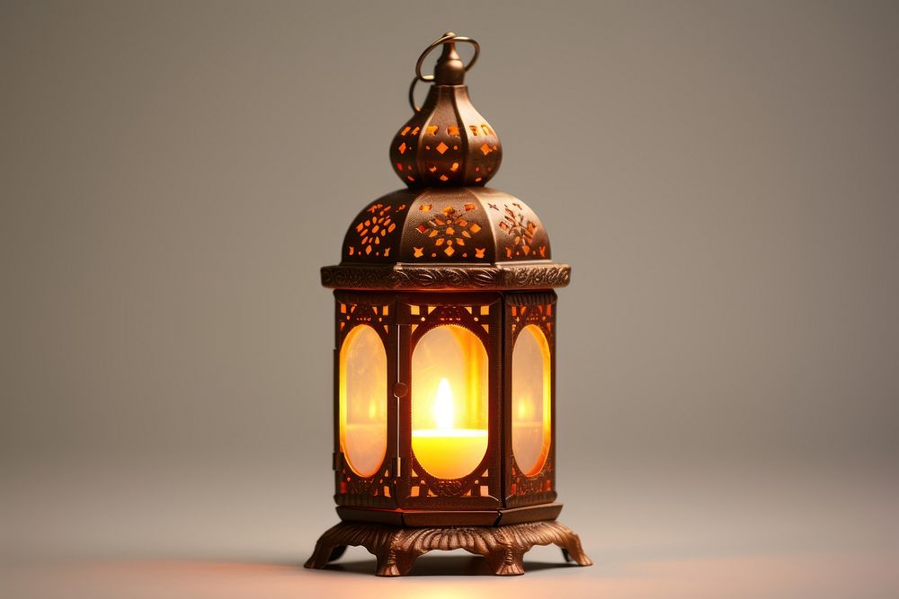 Lantern lamp architecture illuminated. AI generated Image by rawpixel.
