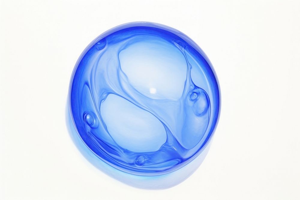 Drawing bubble sphere blue transparent.