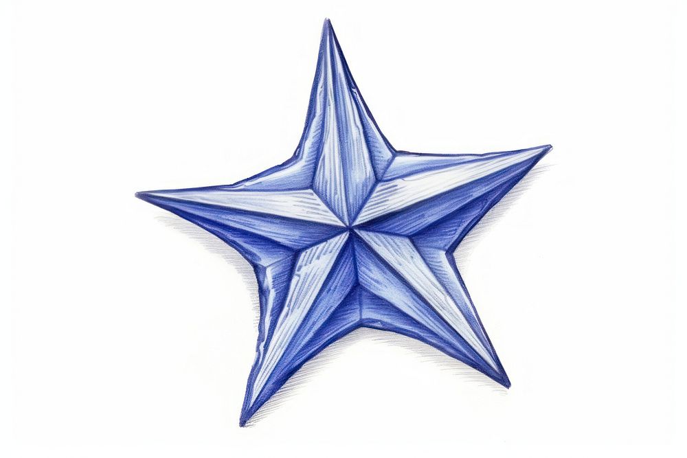 Drawing star symbol sketch paper.
