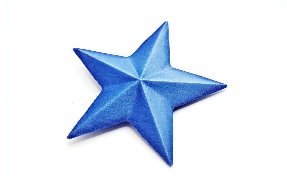 Drawing star symbol paper blue.