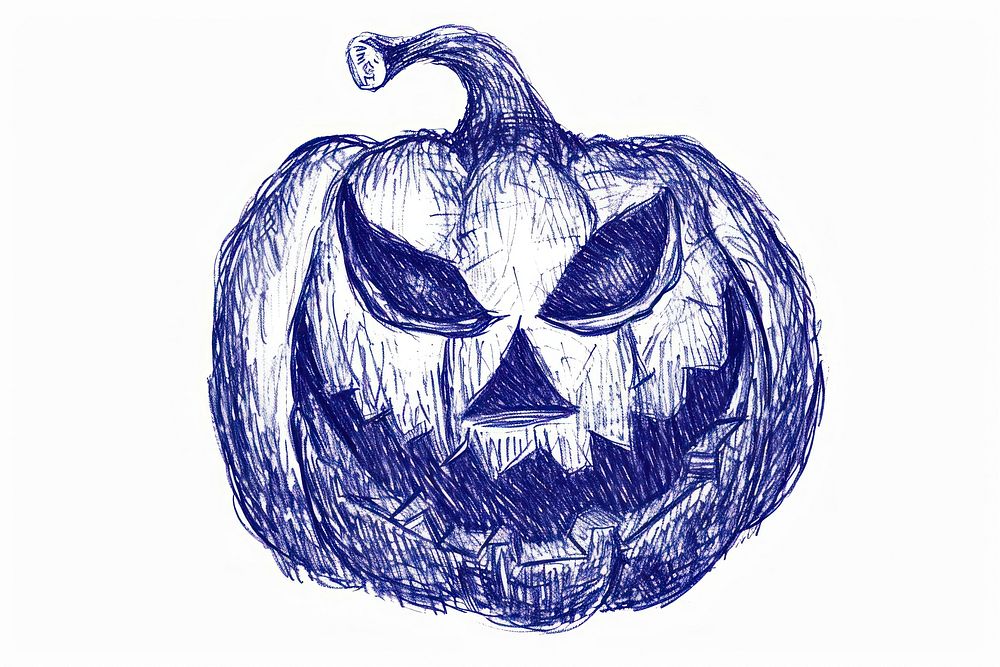 Drawing jack o lantern sketch halloween anthropomorphic.