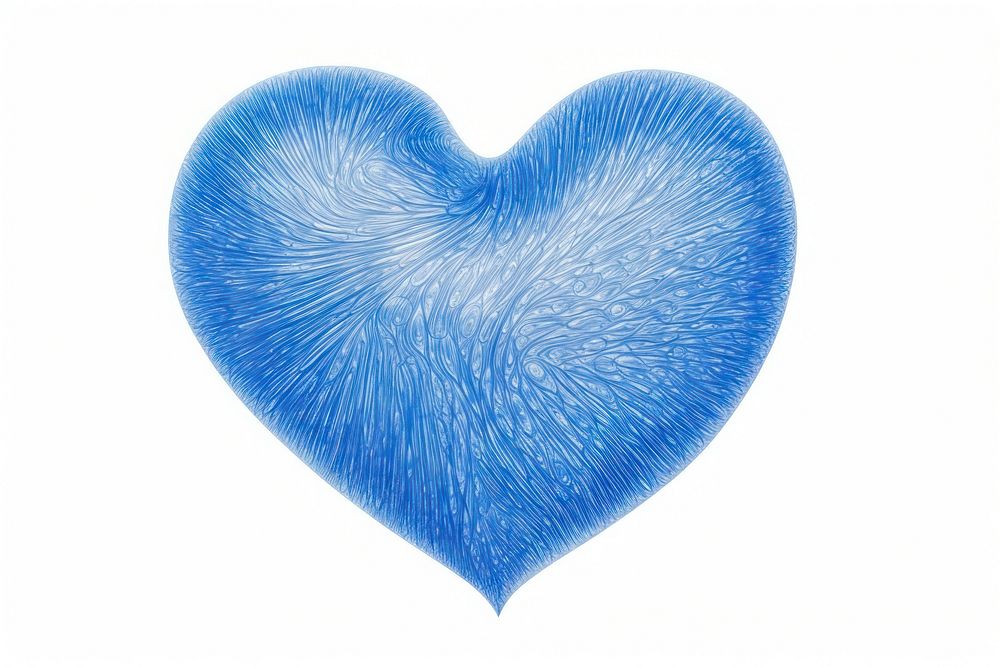 Drawing heart sketch blue creativity.