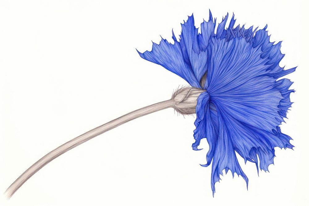Drawing flower sketch plant broom.