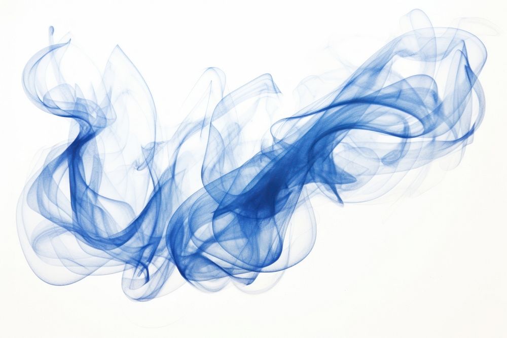 Drawing smoke sketch blue backgrounds.