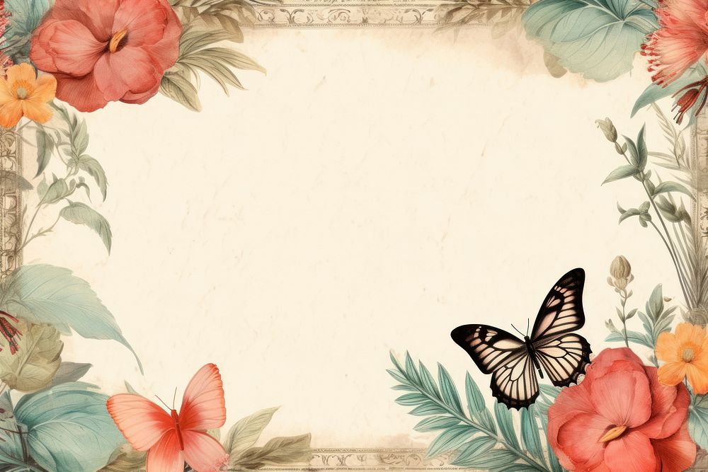 Backgrounds butterfly pattern flower.