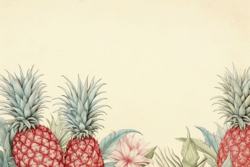 Pineapple backgrounds drawing sketch.