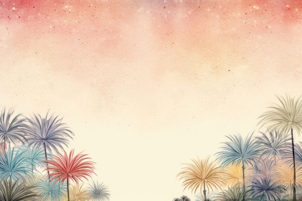 Realistic vintage drawing of firework border backgrounds fireworks outdoors.
