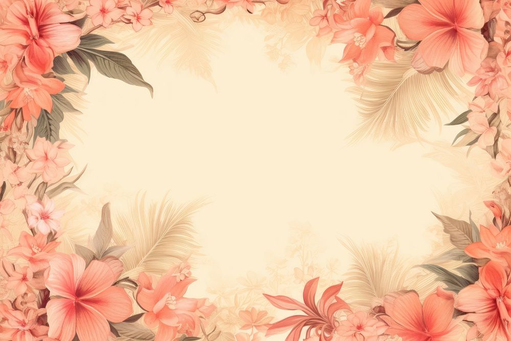 Realistic vintage drawing of fox border backgrounds pattern texture.