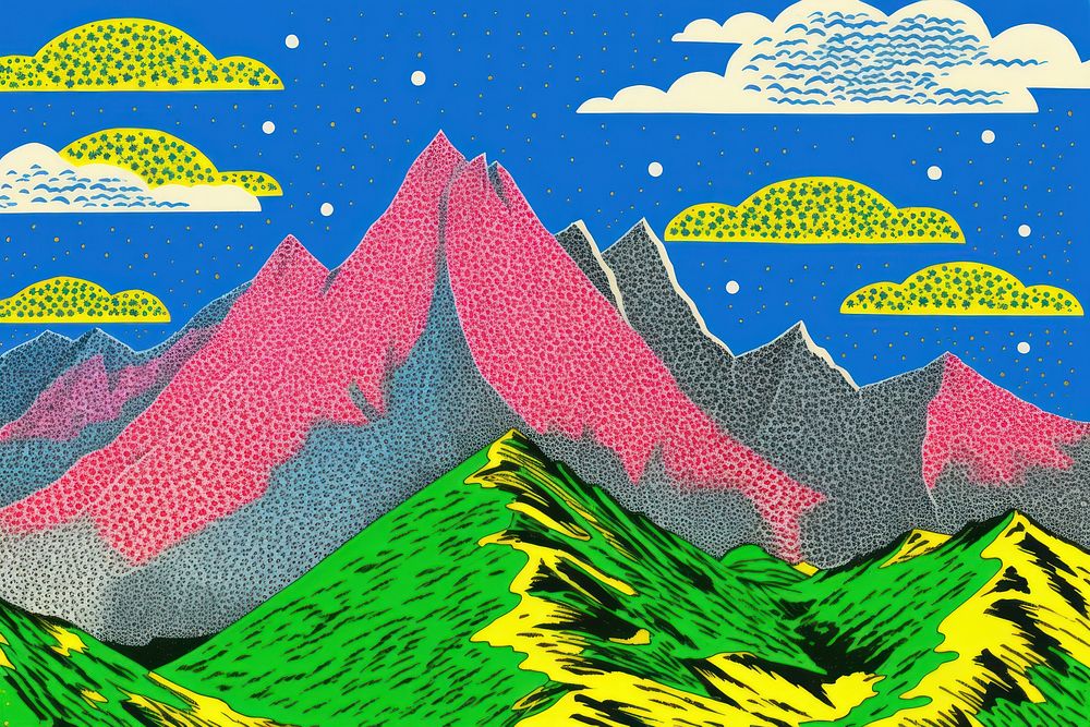 Comic of a mountain outdoors nature sky.