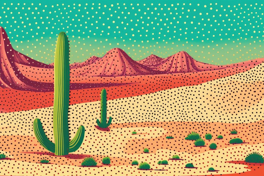 Comic of empty desert backgrounds outdoors cactus.