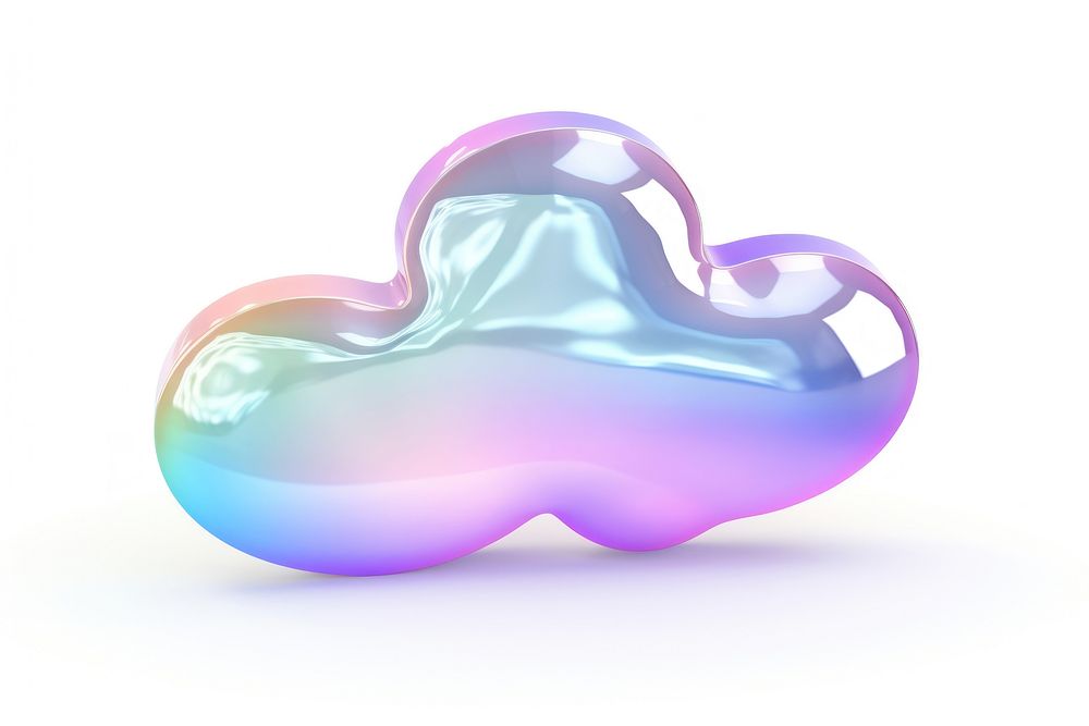 Cloud symbol iridescent white background confectionery medicine.