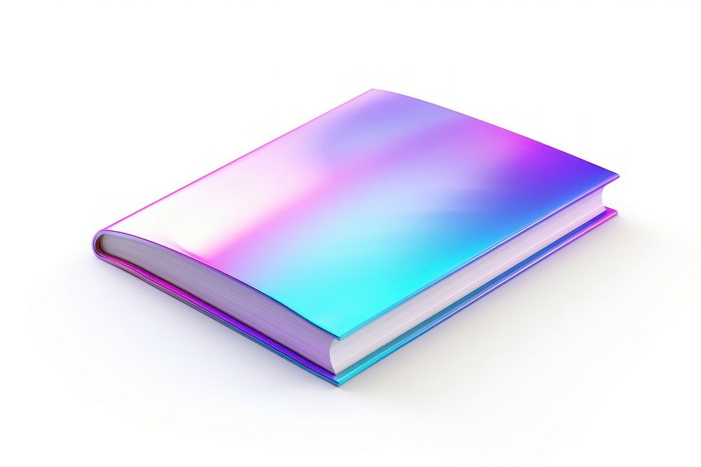 Book iridescent publication white background simplicity.