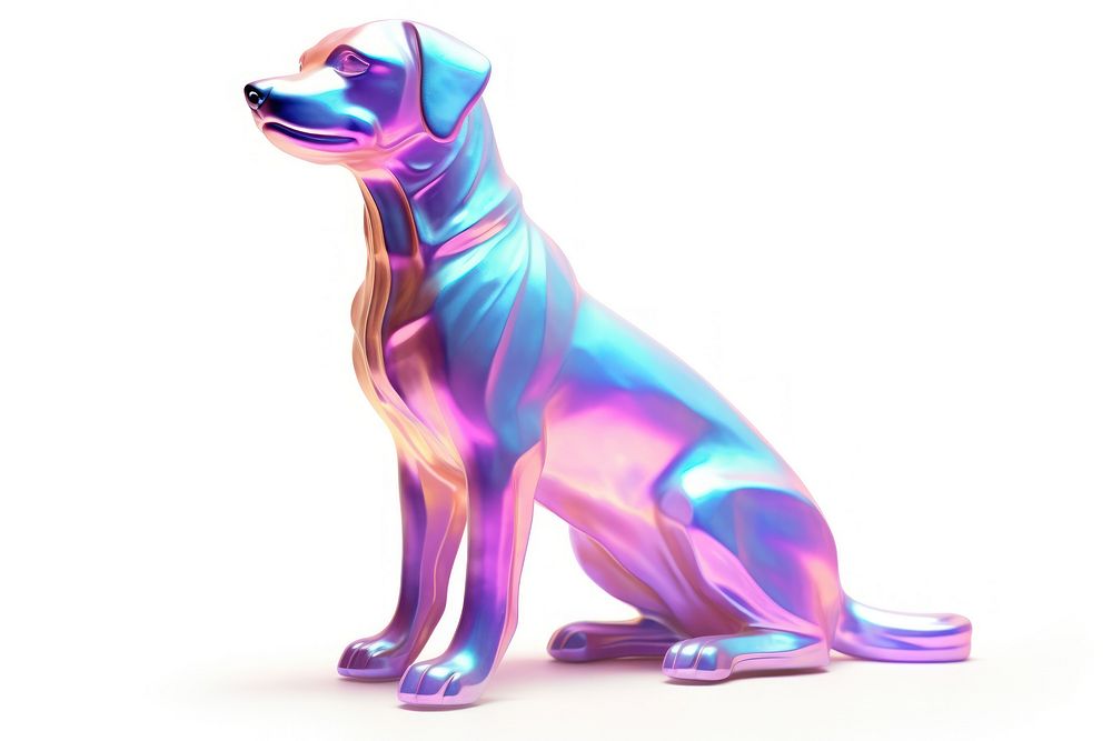 Dog iridescent animal mammal purple.