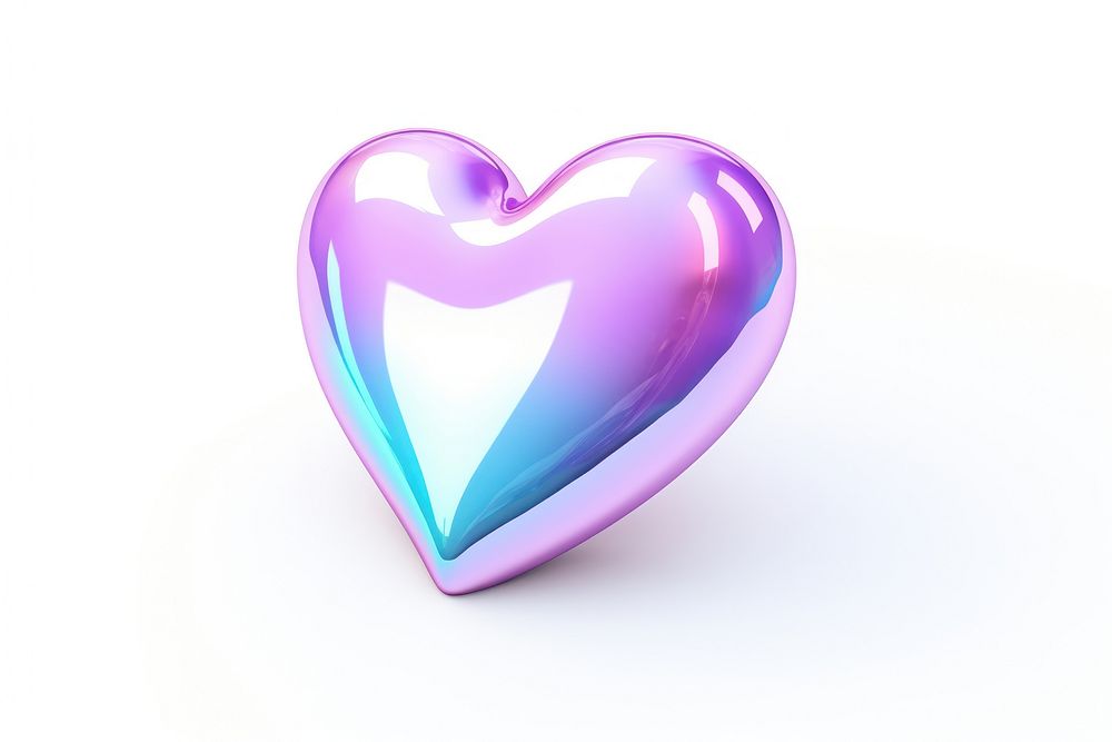 Heart icon iridescent white background clothing jewelry.