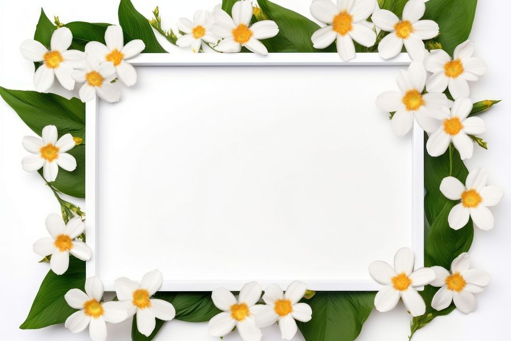 Frame floral daisy flower nature plant.