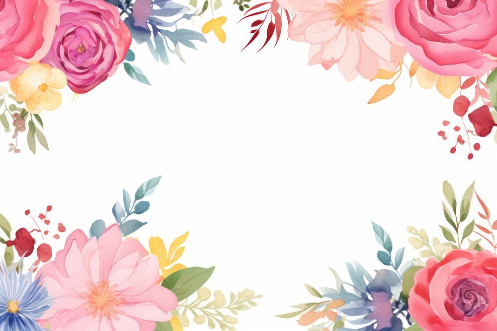 Color flower paper card frame backgrounds pattern plant.
