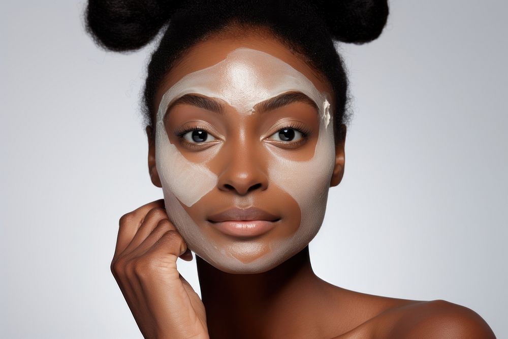 Young beautiful african american in skincare and beauty routine portrait adult photography.