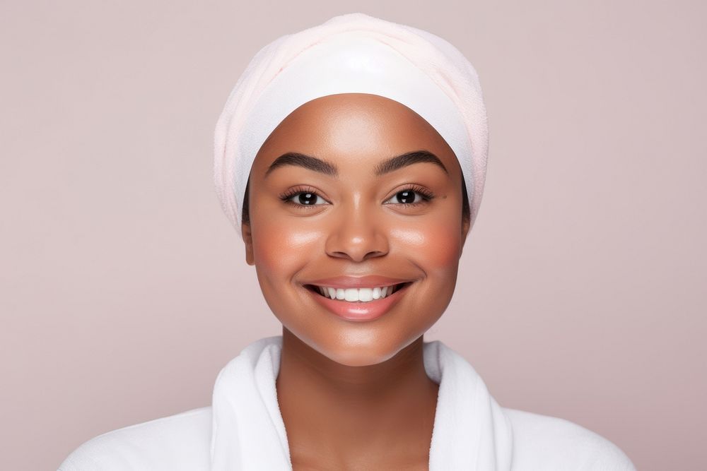 Young beautiful african american in skincare and beauty routine portrait adult smile.