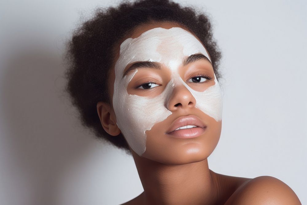 Young beautiful african american in skincare and beauty routine portrait adult photography.