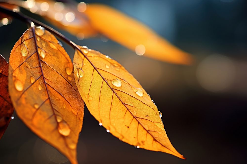  Autumn leaves outdoors nature plant. AI generated Image by rawpixel.