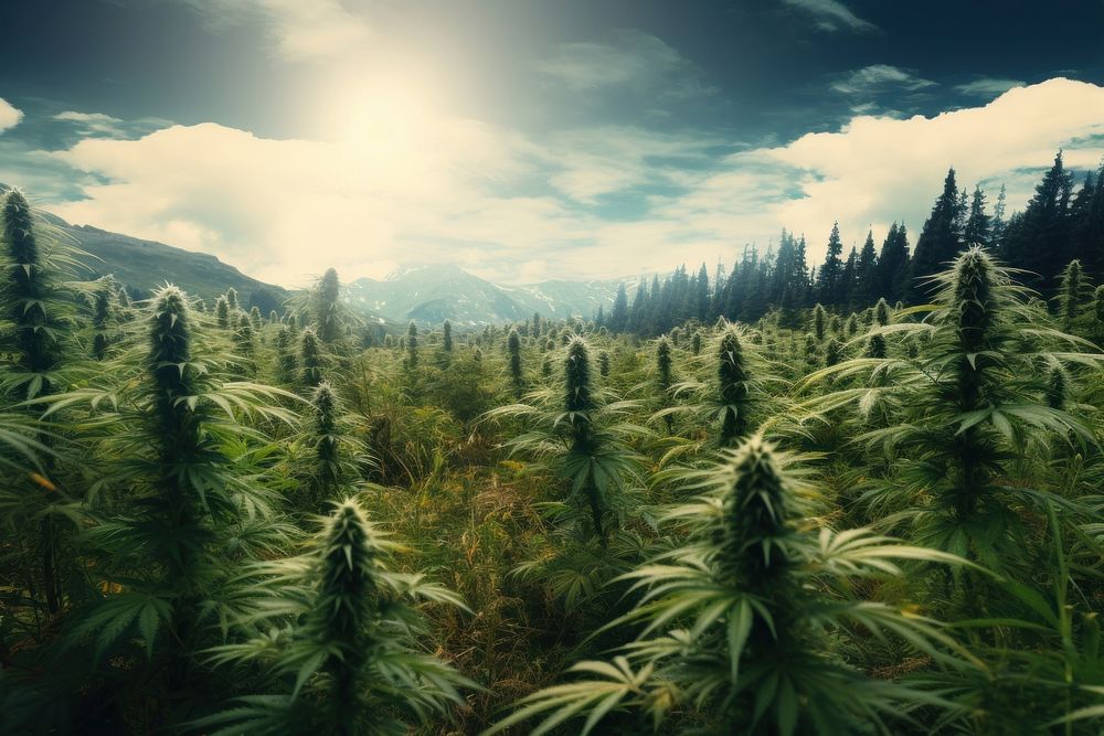  Cannabis meadow vegetation landscape cannabis. 