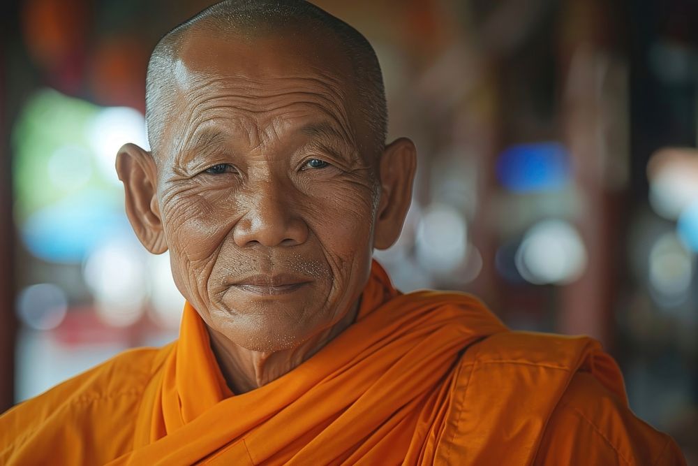 Buddhist monk in Thailand adult spirituality tradition. AI generated Image by rawpixel.