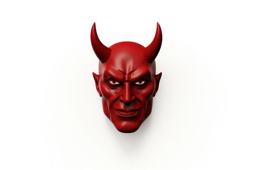 Devil representation portrait photo mask. AI generated Image by rawpixel.
