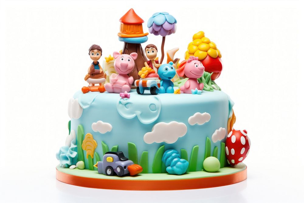 Kids birthday cake dessert food representation. AI generated Image by rawpixel.