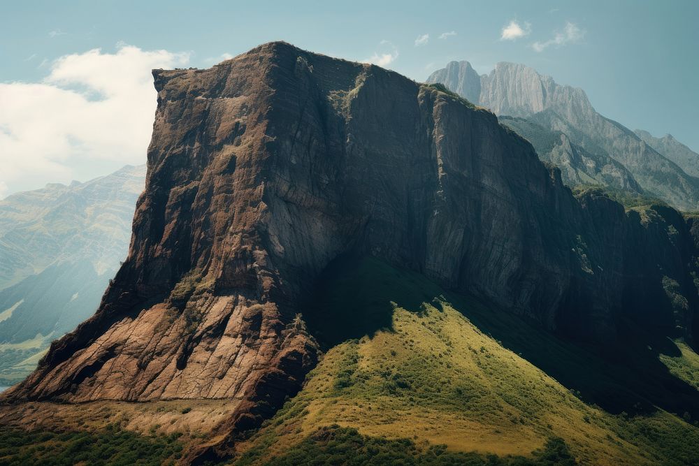  Mountain cliff landscape outdoors plateau. AI generated Image by rawpixel.