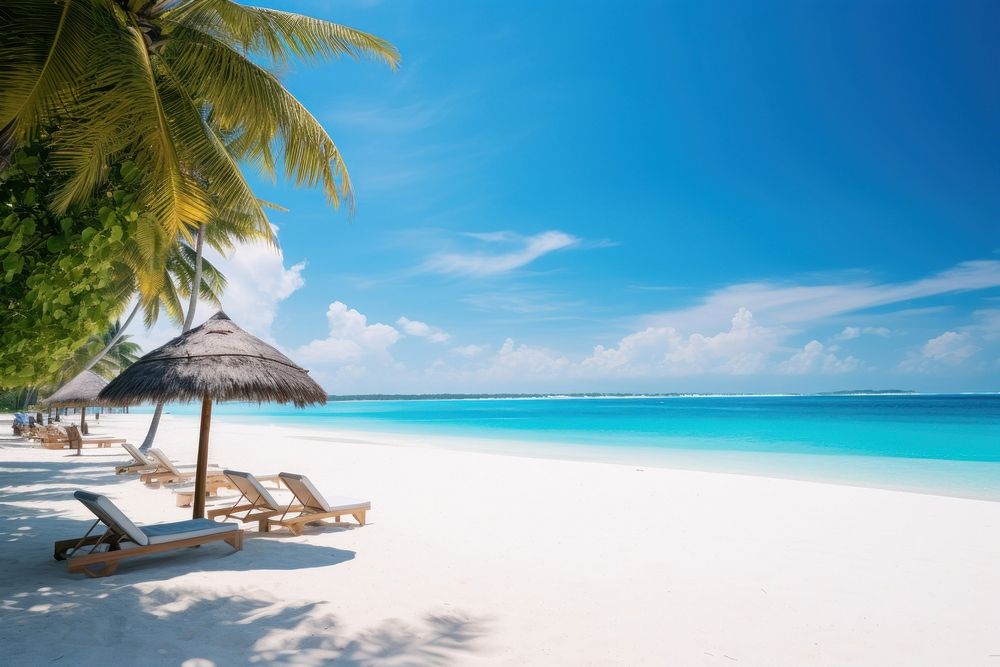  Maldive beach outdoors vacation horizon. 