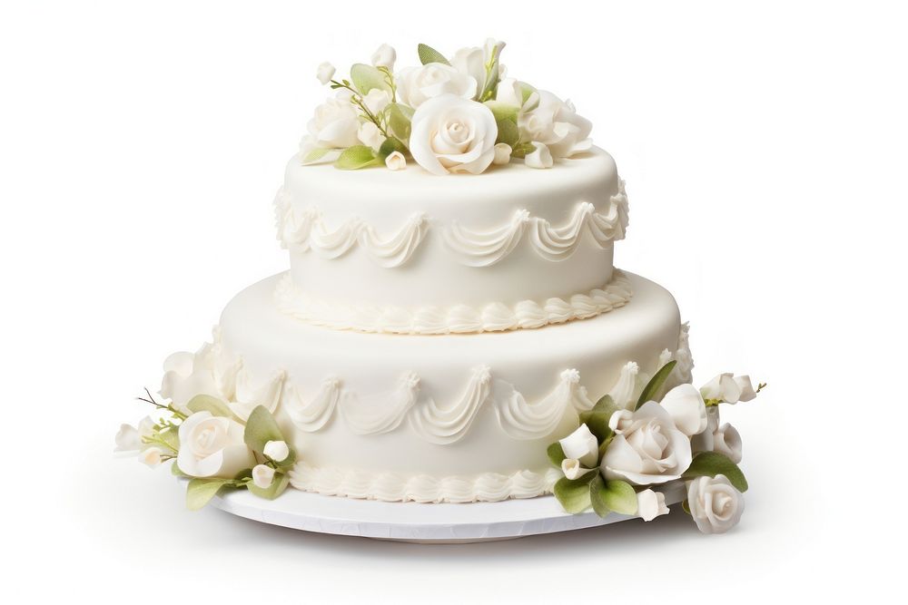 Wedding cake dessert white food. AI generated Image by rawpixel.