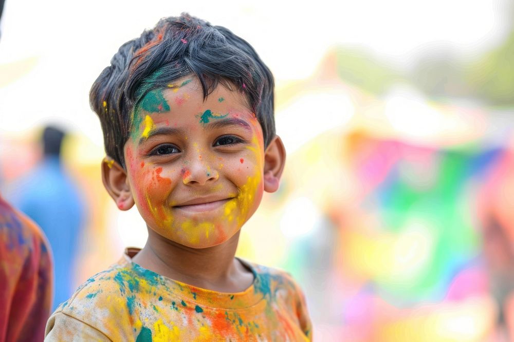 Festival holi adult smile. AI generated Image by rawpixel.