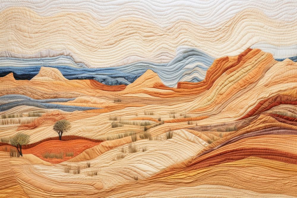 Sand dunes landscape outdoors painting.