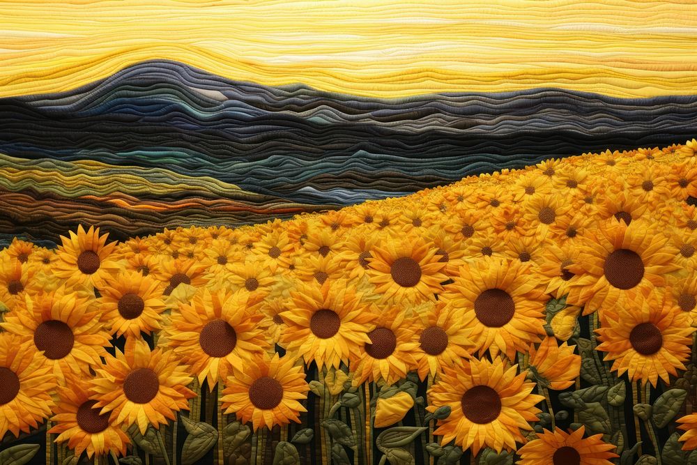 Sunflower field landscape outdoors nature.