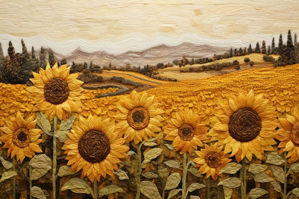Sunflower field landscape outdoors nature.