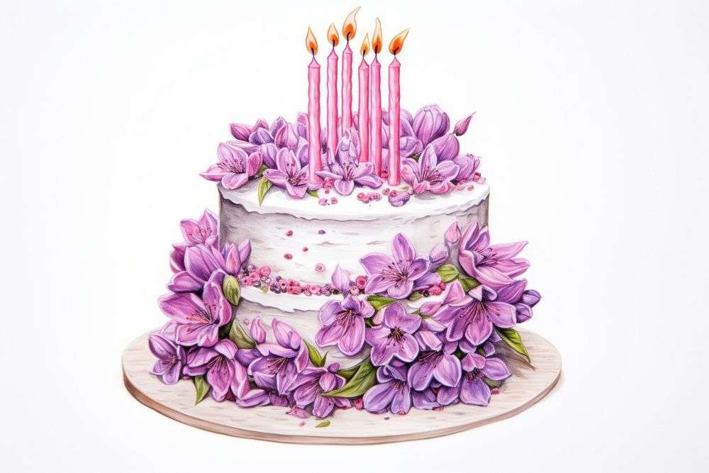 Birthday cake birthday dessert food. AI generated Image by rawpixel.