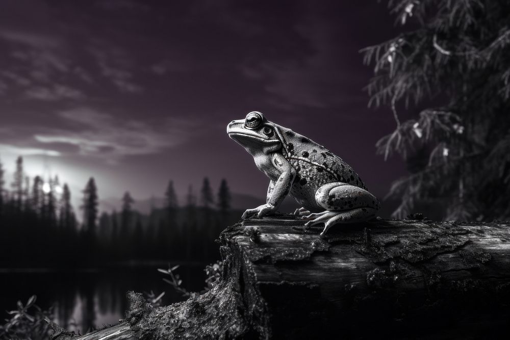  Frog forest animal amphibian. AI generated Image by rawpixel.